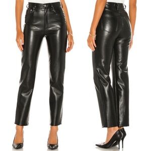 AGOLDE Recycled Leather 90s Pinch Waist High Rise Straight Detox